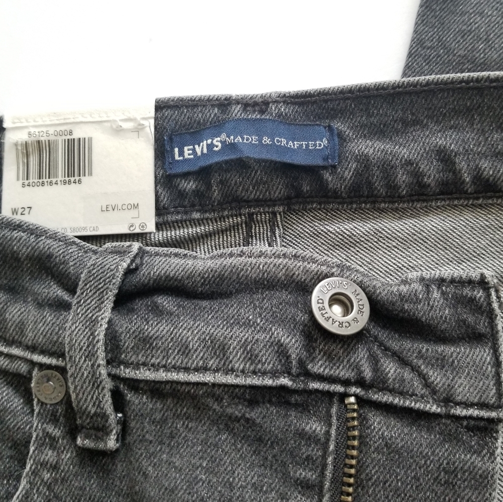 Levi's Made & Crafted Cigarette Slim Mid Rise Cropped Ankle Jeans Size 2… - Picture 7 of 14